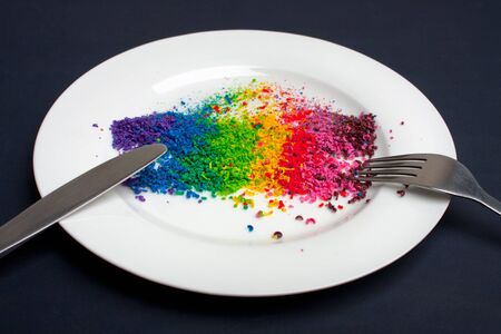 Healthy eating is when you have food of all colors. This is conceptual photo for healthy eatingの写真素材