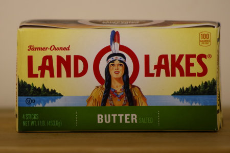 Clear Lake, WI / USA  - June 24 / 2020: Land O Lakes butter with Mia on the logo, a Native American womanのeditorial素材
