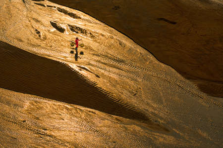 Fishemen by the sea under setsunのeditorial素材