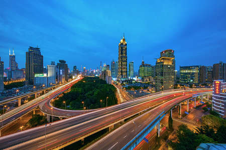 Landscape view of the city during the nightのeditorial素材