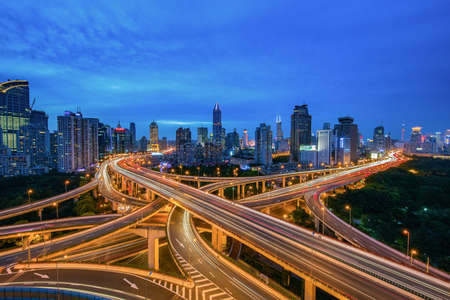 Landscape city view during the nightのeditorial素材