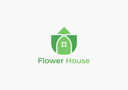 home flower logo vector, house logo.のイラスト素材