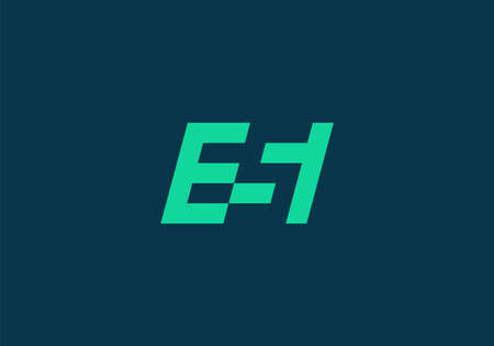 letter E and  S negative space Modern Logo Template Vector.のイラスト素材