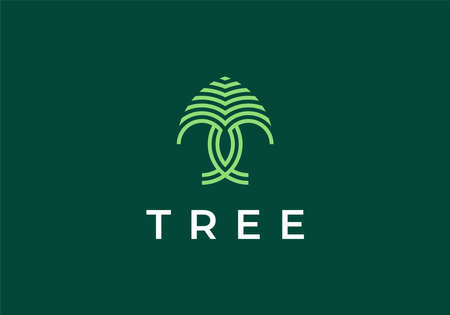 dates palm tree logo vector illustration design, minimalist palm logo designのイラスト素材