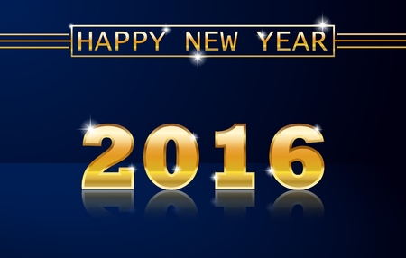 Happy new year 2016のイラスト素材