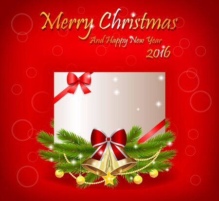 Christmas greeting card with the christmas decorationのイラスト素材