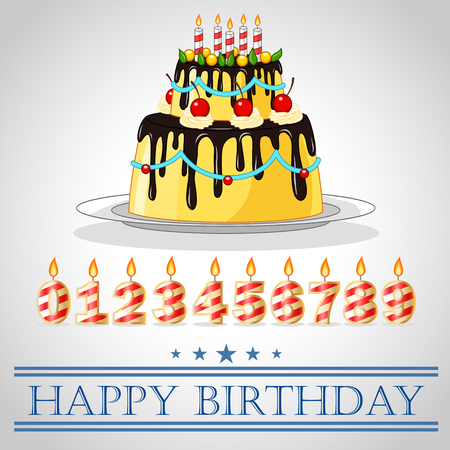 birthday cake with a crown illustrationのイラスト素材