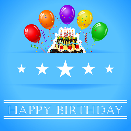 Celebration background with Birthday cake and place for your textのイラスト素材