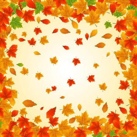 Background with maple autumn leavesのイラスト素材