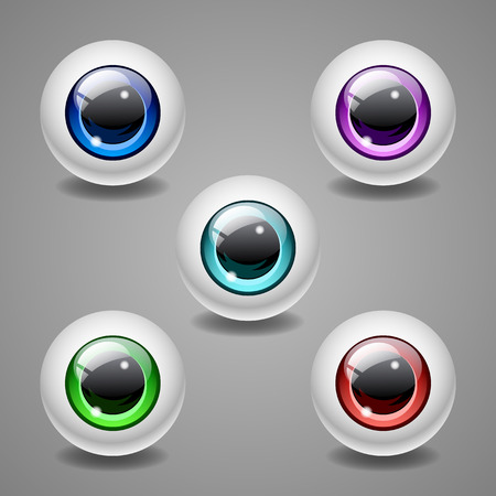 Human eyeballs iris pupils setのイラスト素材