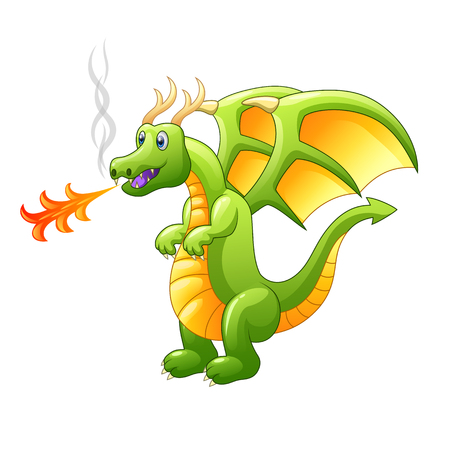 Beautiful dragon on a white background.のイラスト素材