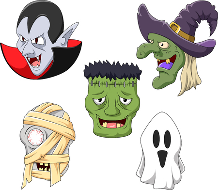 Halloween Character set. Halloween Party costume. vector illustrationのイラスト素材