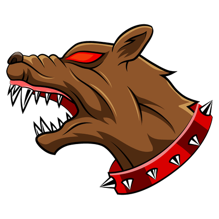 Angry dog mascot cartoon. Vector illustrationのイラスト素材