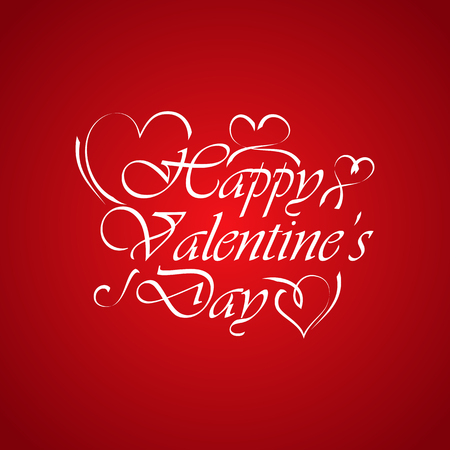 Happy Valentines Day Hand Drawing Lettering design.のイラスト素材