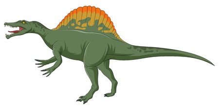 Spinosaurus big dangerous dinosaur. Cartoon character illustrationのイラスト素材