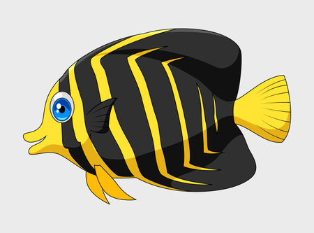 Illustration of a fish on a white background. Vector illustration.のイラスト素材