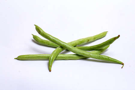 Indonesian green beans. Green beans isolated on a white background