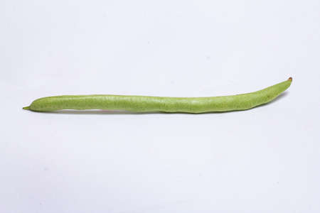 Indonesian green beans. Green beans isolated on a white backgroundの写真素材