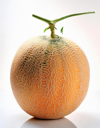 Sweet and fresh melons are appetizing. isolated on white background