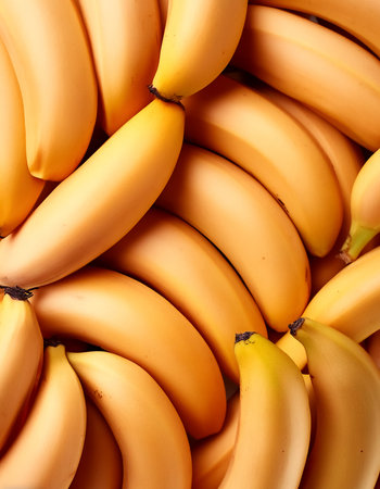 Close-up shot of group of bananas. flat lay. full frame. background concept. top of views.の写真素材