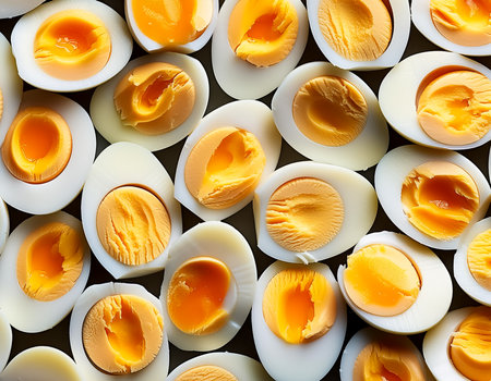 Photo a boiled egg. Pattern texture background.の写真素材