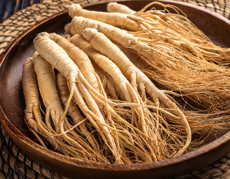 Lots of ginseng. ginseng Background Concept