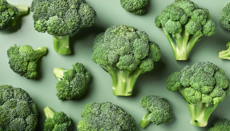 Lots of broccoli. Broccoli Background Concept. from the top view