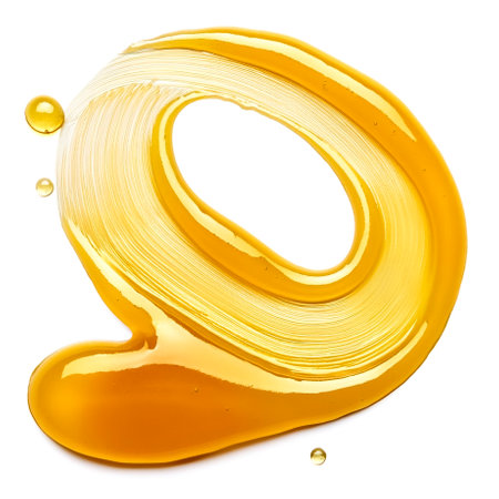 Smear of cooking oil, isolated on white backgroundの写真素材