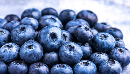 Fresh blueberries background. Texture blueberry berriesの写真素材