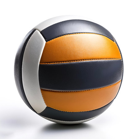 Volleyball isolated on a white backgroundの写真素材