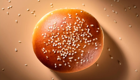 shot of a hamburger bread bunの写真素材