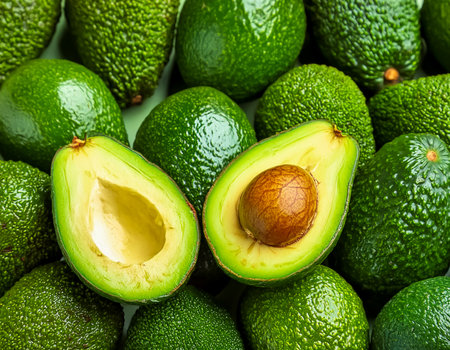 Fresh avocados avocado green fruit.