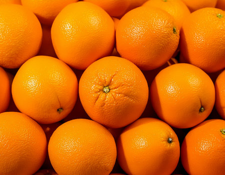 photoÂ close up a pile Orange citrus fruit fresh, organic.の写真素材