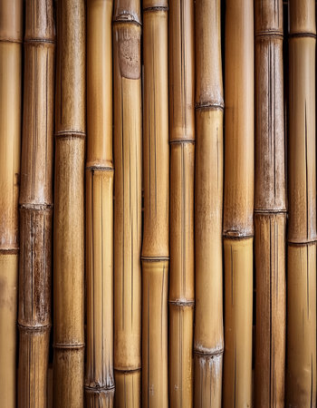 Bamboo wall. bamboo texture backgroundの写真素材