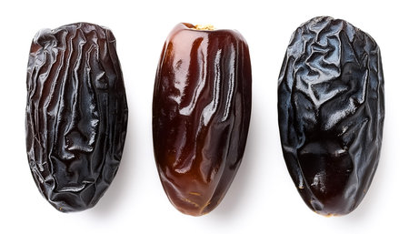 Ajwa Dates isolated on white backgroundの写真素材