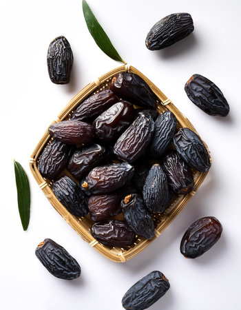 Ajwa Dates isolated on white background