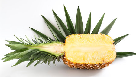 Juicy Pineapple isolated on white background