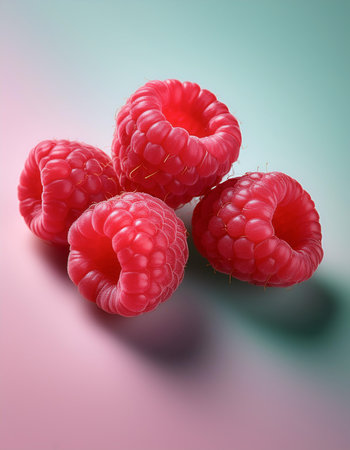 ââraspberry, isolated on a pastelの写真素材
