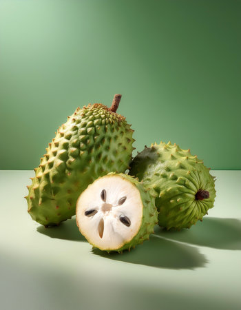ââSoursop fruit, isolated on a pastelの写真素材
