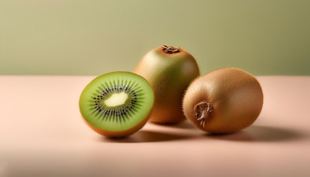 Kiwi, isolated on a pastelの写真素材