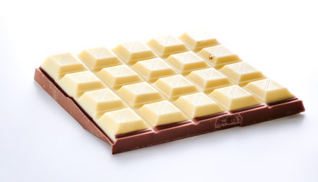 White chocolate isolated on whiteの写真素材
