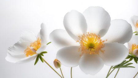 Pissenlit flowers isolated on whiteの写真素材