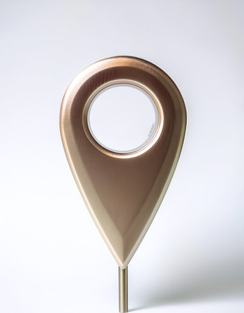 Map pointer pin isolated whiteの写真素材