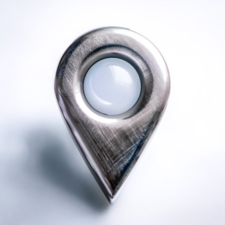 Map pointer pin isolated whiteの写真素材