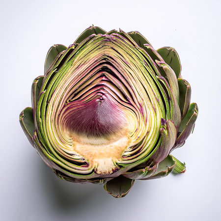 Artichoke, isolated on a clean white backgroundの写真素材
