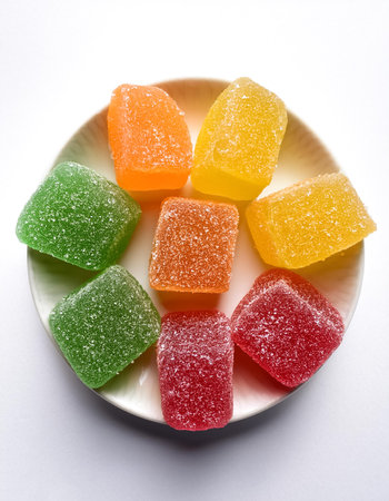 colorful candy, isolated on a clean white backgroundの写真素材