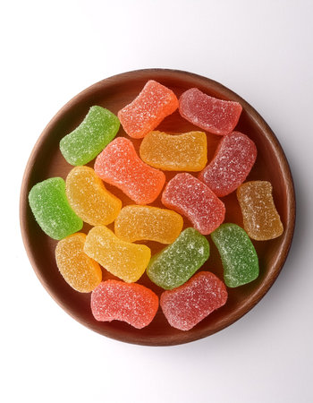 colorful marmalade, isolated on a clean white backgroundの写真素材