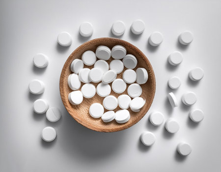 pills, isolated on a clean white backgroundの写真素材