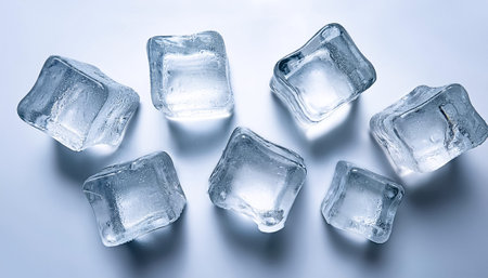 ice cubes, isolated on a clean white background