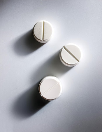 pills, isolated on a clean white backgroundの写真素材
